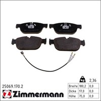 Zimmermann 25069.170.2 Bremsbelagsatz FüR Peugeot Citroen Ds 508 Rcz 407 DS4 C5