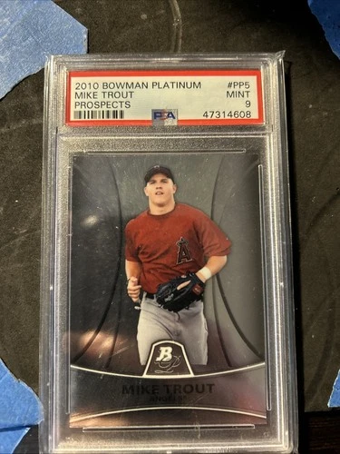 2010 Bowman Platinum Mike Trout Prospects #PP5 - PSA 9 - Angels 🔥