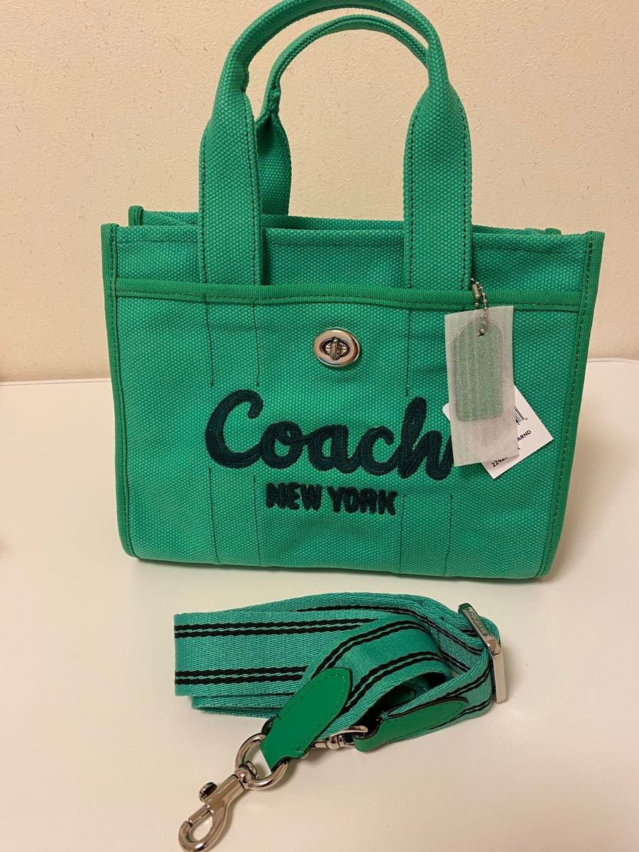COACH Cargo Tote Bag in Green 26 Size Spacious Stylish Carryall