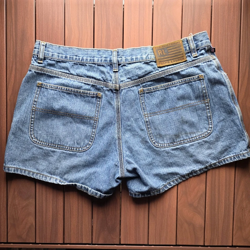 Vintage Y2K Ralph Lauren Polo Jeans Company womens denim shorts size 14 - Image 4 of 4