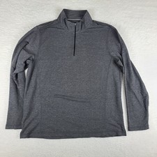 ORVIS Sweater Mens XL Dark Gray Quarter Zip Sweatshirt Rayon Polyester