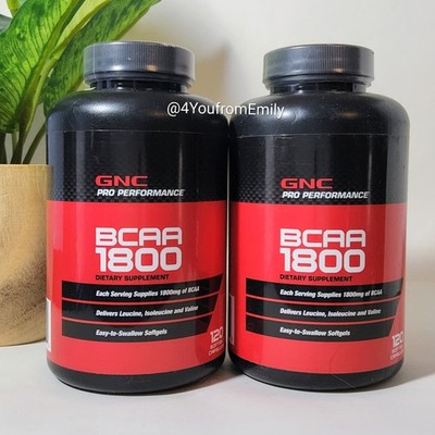 (2 PACK) 240 TOTAL Capsules- GNC PRO PERFORMANCE BCAA 1800mg Amino - Exp: 11/26