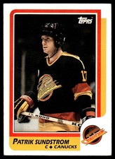 1986-87 Topps PATRIK SUNDSTROM #156 Vancouver Canucks