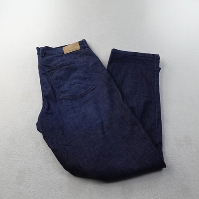 Mott and Bow Straight Crosby Jeans Mens 36 Blue Denim Stretch Dark Wash Pants