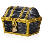  Retro Treasure Chest with Lock Large Box Key Plastic Pirate Small