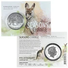 AUSTRALIA $1 2017 Silver 1 oz. BU 'Kangaroo - Seasons Change' in Display Card