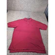 Polo Ralph Lauren Mens XL Red Cotton Pique Short Sleeve Polo Shirt Made in USA