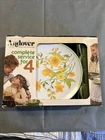 Vintage New In Box Set Of Andover Melamine Device For 4 Dishes 70’s Green Yellow