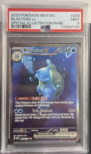 Pokémon TCG Blastoise ex 200/165 Scarlet & Violet SIR Holo PSA 9