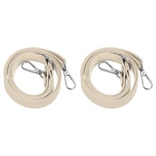 51" Leather Purse Strap Replacement Gold Buckle for Handbag 2 Pack, Warm White 