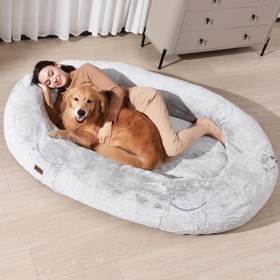 Giant Human Sized Dog Bed for Adults and Pets, 74''x50''x12'' Pressure Relieving...