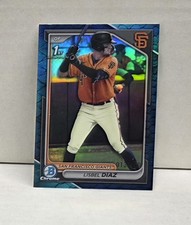 LISBEL DIAZ 2024 Bowman Chrome BLUE REPTILIAN REFRACTOR ~ Giants RC #'d /150