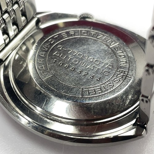 Citizen Leopard 4-0770340TA Vintage Jour Date Argent Rond Automatique Montre - Photo 6 sur 8