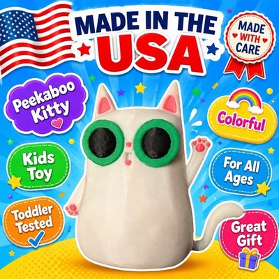 Peekaboo Kitty Kids Toy Fan Art 4  Peek A Boo All Ages USA Made Toddler Tested