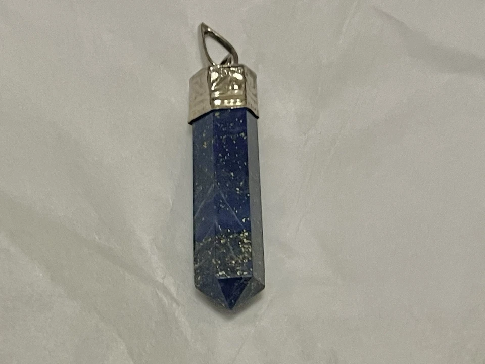 Серебряный кулон с драгоценными камнями лазуритом - Изображение 2 из 4