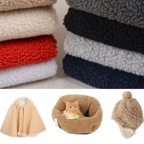 Thicken Sherpa Fleece Faux Lambwool Fabric Berber Fur Lining Sewing Crafts Cloth - Picture 1 of 20