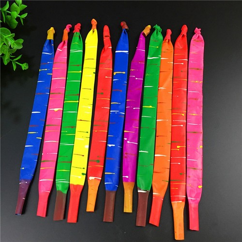 40 Pcs Color Long Latex Rocket Balloon Flying Squeaking with Pump Party Kids - Picture 2 of 9