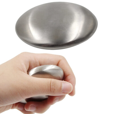 2 Saponette Acciaio Inox Per Eliminare Odori Dalle Mani - Anti Cipolla, Aglio, Pesce - Foto 2