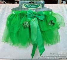 NEW ST PATRICK'S DAY GIRLS TUTU SKIRT GREEN SPARKLES SZ AGES 3  UP PARTY PARADE