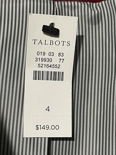 Talbots Women’s Velvet Single Button Jacket Black Size 4 NWT $ 149 - Picture 7 of 8