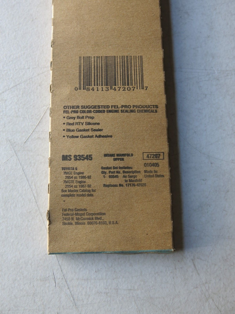 FEL-PRO Intake Manifold Gasket Set MS93545 for Toyota 86-92 | eBay