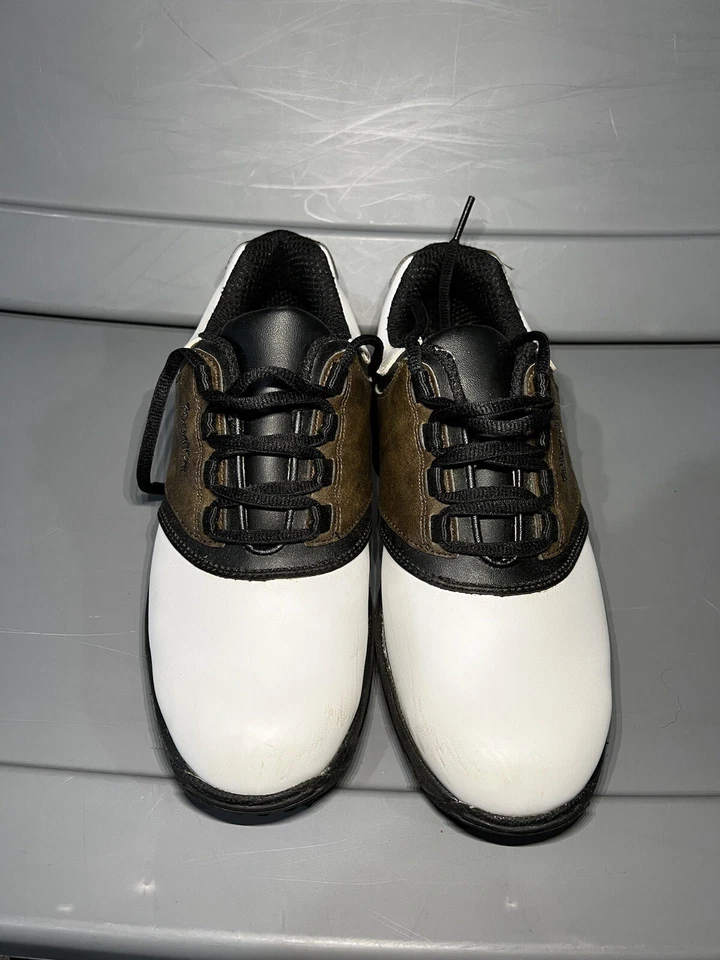 Zapatos de golf FootJoy, talla 5 - marrón/blanco Foto 3 de 4