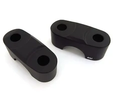 Set of 2 Flat Black Handlebar Clamps - Honda CB160/200/350/360/400/450/550/750