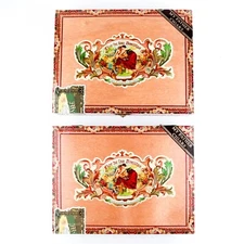 Lot of 2 Flor de las Antillas Toro Empty Wood Cigar Box 9" x 7" x 2"