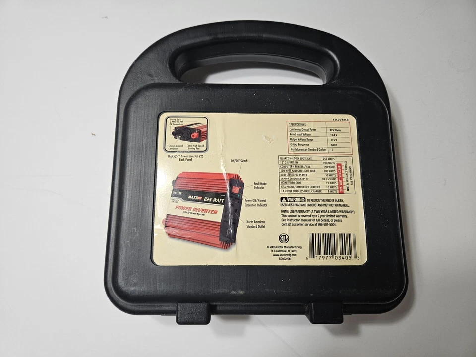 Vector 225 Watt DC to AC Power Inverter With Case - Image 4 of 4