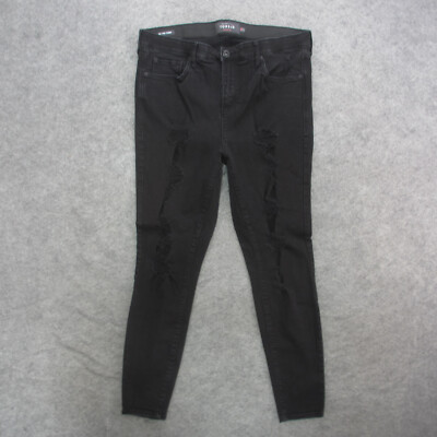 Torrid Jeans Women's 16 Black Dark Wash Sky High Rise Skinny Jeans