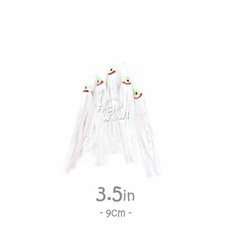 Fish WOW!® Fishing 3.5" 9cm Squid Skirt Octopus Hoochies Soft lures lot White
