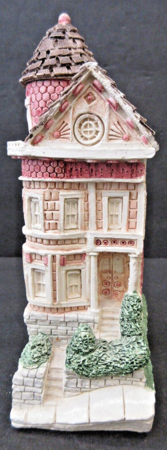 VINTAGE Ceramic Main Street Victorian San Francisco Row House - SIGNED Mel Hall