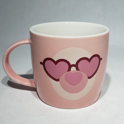 SunnyLife Pink Llama Wearing Heart SunGlasses Mug 12 oz EUC