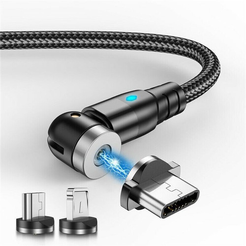 Câble chargeur micro magnétique à 540° pour iPhone Type-C 0,5 M/1M/2M/3M - Photo 12 sur 14