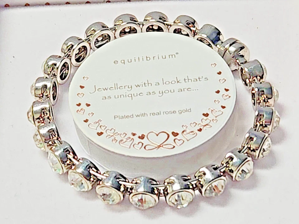 Brazalete/Oro Blanco Relleno 8mm/Diseñador Corte Diamante Brazalete Magnético/7cm/Reino Unido/S Foto 2 de 4