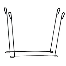 New Pair 24" x 21” Black Steel Mud Flap Hold Down Anti-Sail Bracket Straight