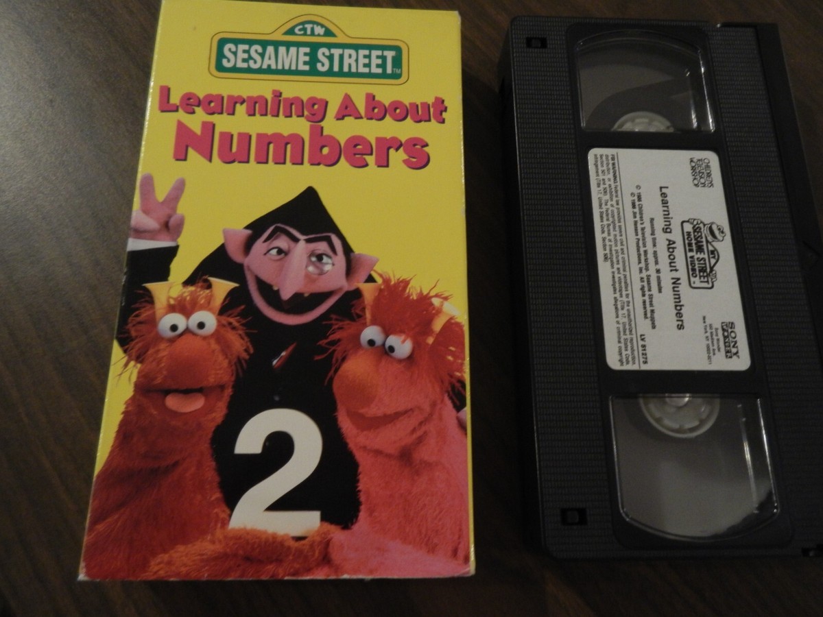 LEARNING ABOUT NUMBERS SESAME STREET VHS THE COUNT 1986 BIG
