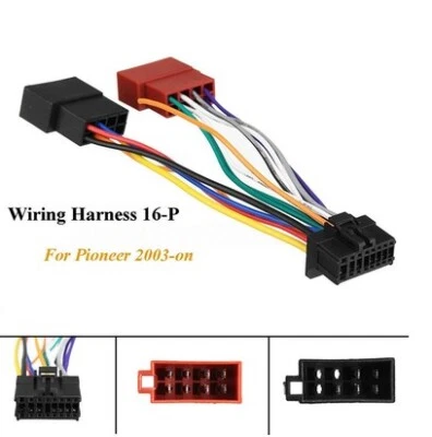 Cavo connettore ISO Autoradio per Pioneer 2003-on 16 pin - serie DEH / MVH