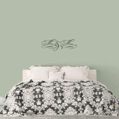 Mr. & Mrs. Wall Decal - Bedroom, Couple, Wedding, Love, Wall Sticker, Wall Art