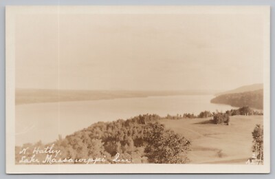 Real Photo Postcard North Hatley Quebec Canada Lake Massawippi c1920 RPPCR