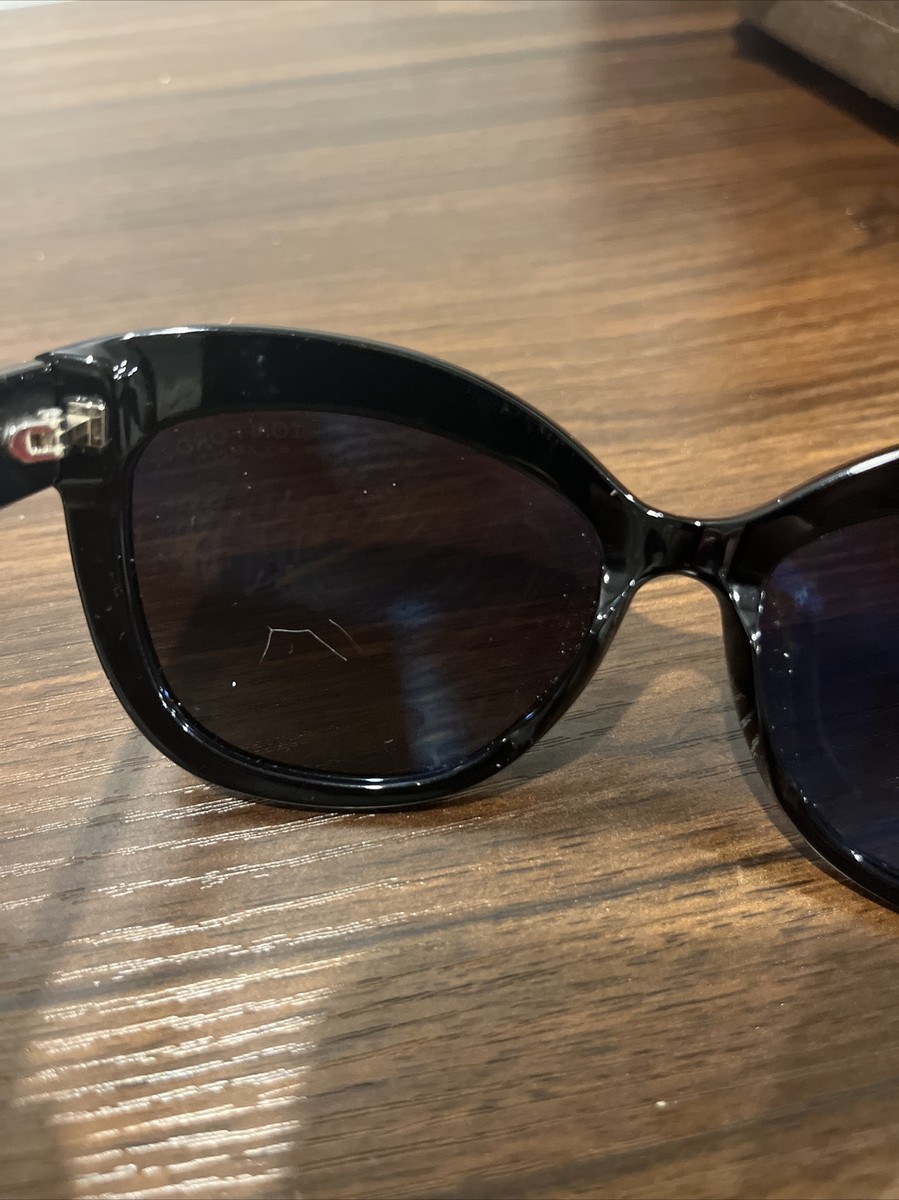 Tom Ford Alistair TF524 01D Women's Black Cat Eye Polarized