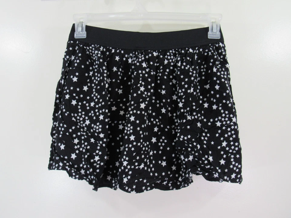 Faded Glory Skort Size XL 14 16 Girls Black White Stars Elastic Waist - Image 4 of 4