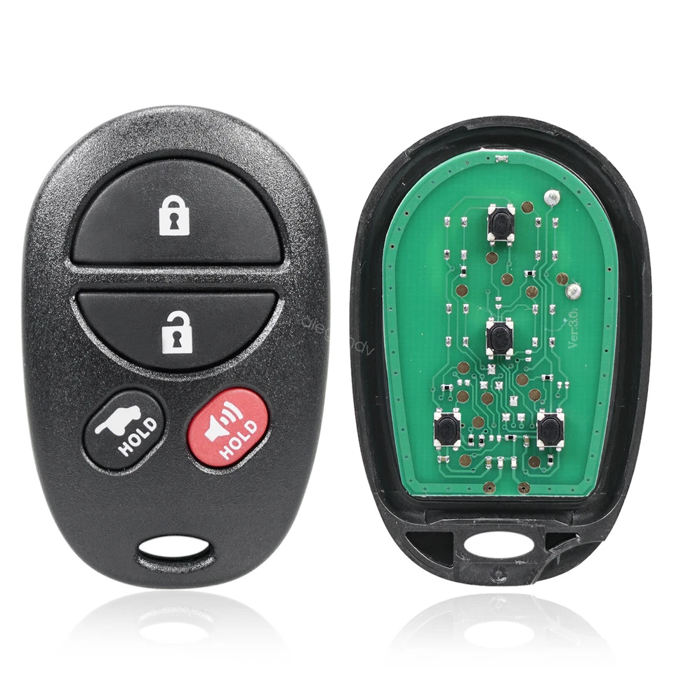 2 Reemplazo Para 2004 2005 2006 2007 2008 Toyota Solara Mando a Distancia Llavero Foto 3 de 4