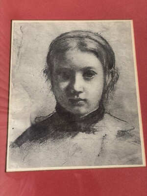 Edgar Degas Vintage Print ''Giovanna Bellelli'' 1960's Framed and Matted