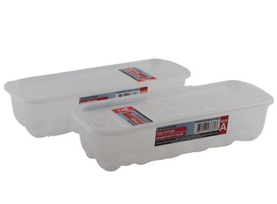 Egg Storage Dozen Holder Fresh Keeper Fridge Container with Lid Set of 2