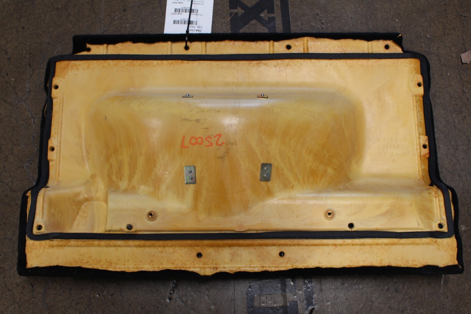 Ferrari F430 Coupe, Spider, Back Wall Trunk Carpet w/ Belts, Used, P/N 68140000