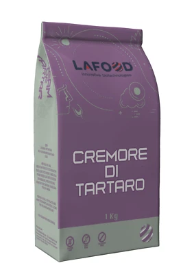 LAFOOD - IYEAST Cremor Tartaro 100% Naturale–1KG- Lievito alimentare secco - PRODOTTO ALIMENTARE