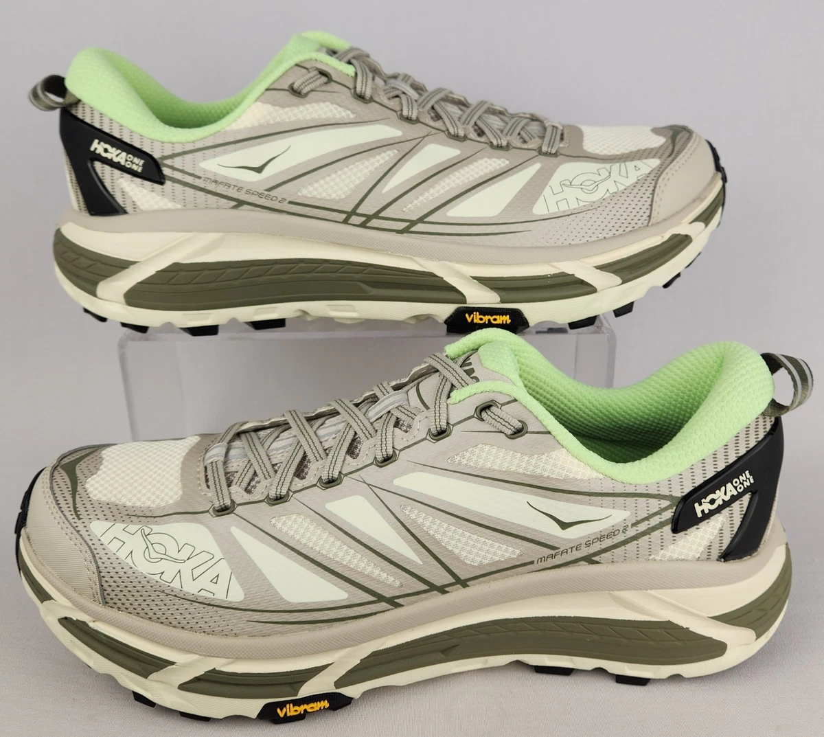 Hoka One One Mafate Speed 2 Mens Size 11.5D Beige Eucalyptus Green Hoka One One Mafate Speed 4 Low Beige for sale | eBay main image 3