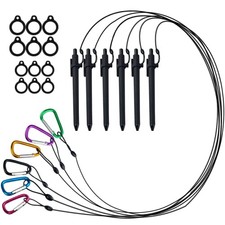 24 Inche Pen Silicone Lanyard Holder,Pen Leash with Silicone Circles and 6 Pcs