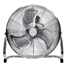 18 Inch Industrial Chrome Floor Fan High Velocity 3 Speed Free Standing Workshop